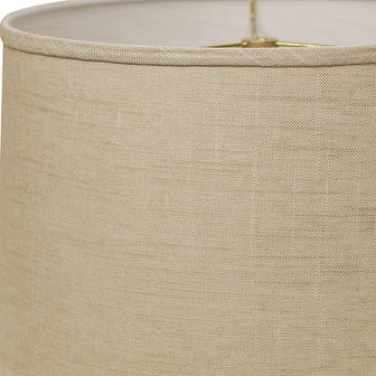 14" Light Wheat Throwback Drum Linen Lampshade