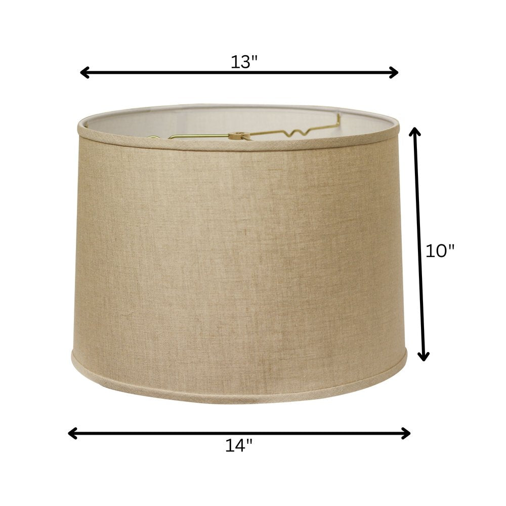 Dark Brown Linen Drum Lamp Shade HomeRoots