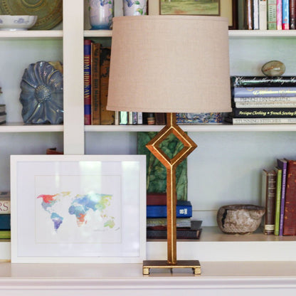 Dark Brown Linen Drum Lamp Shade HomeRoots