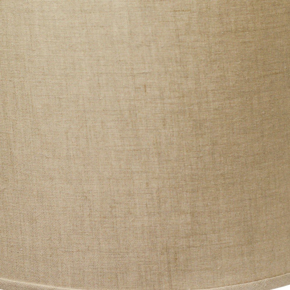 Dark Brown Linen Drum Lamp Shade — view 4