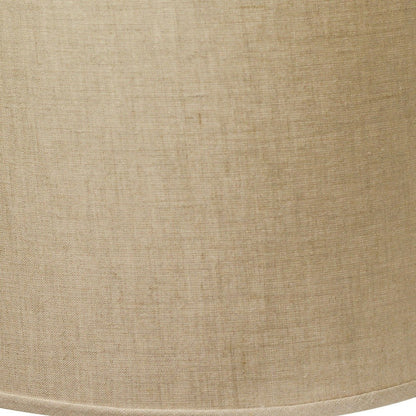 14" Dark Wheat Throwback Drum Linen Lampshade