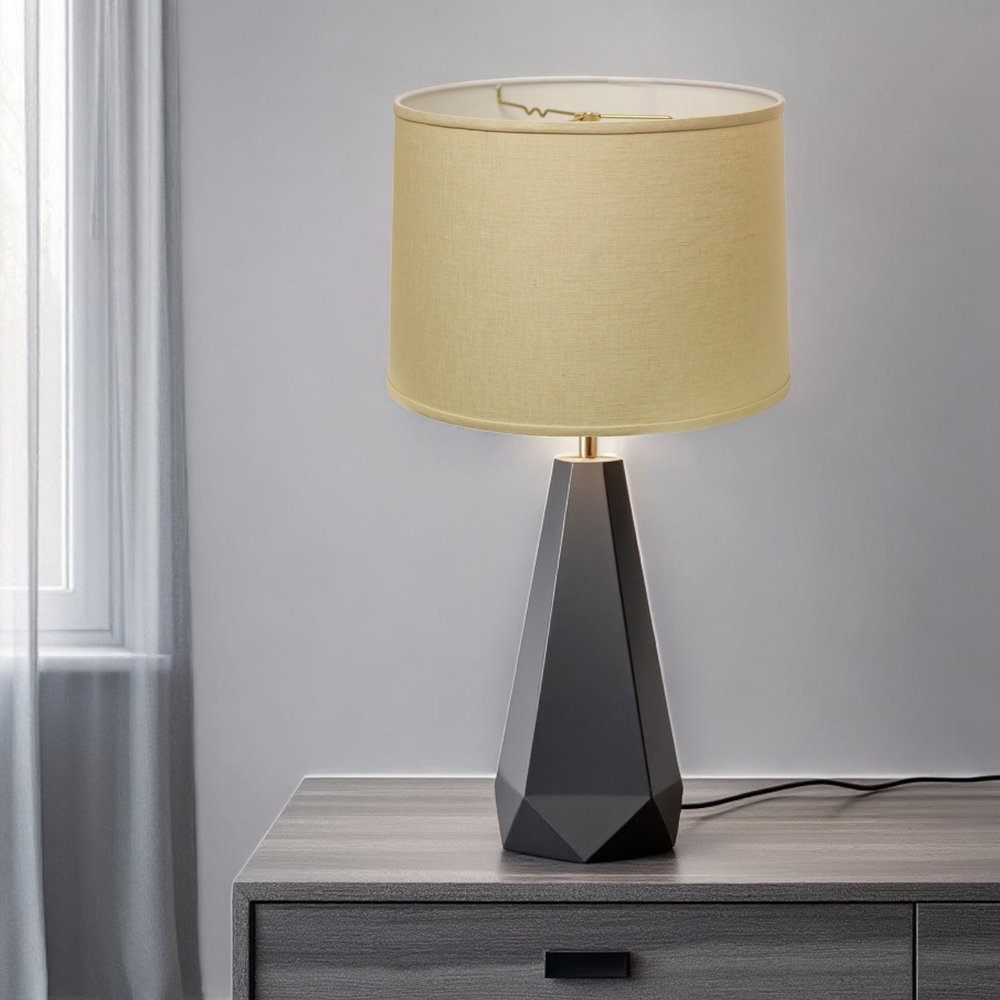 Dark Brown Linen Drum Lamp Shade HomeRoots