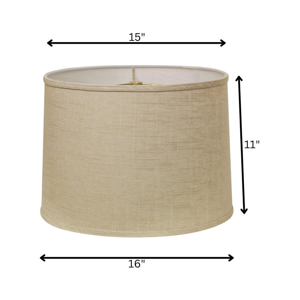Light Yellow Linen Drum Lamp Shade HomeRoots