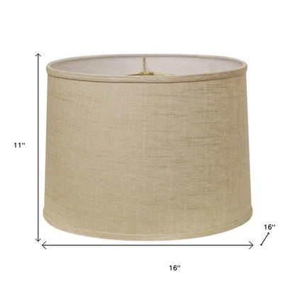 Light Yellow Linen Drum Lamp Shade