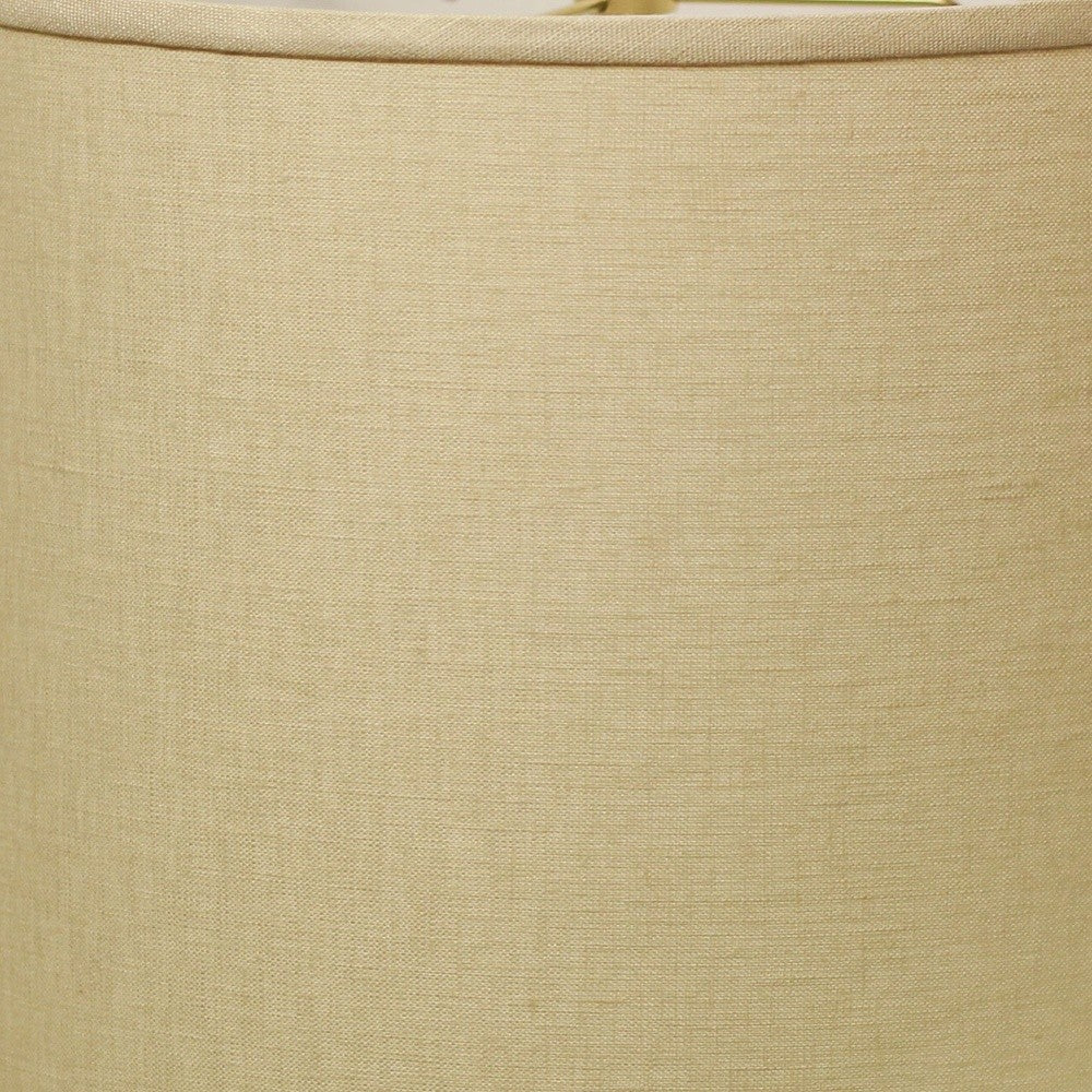 16" Parchment Biege Throwback Drum Linen Lampshade