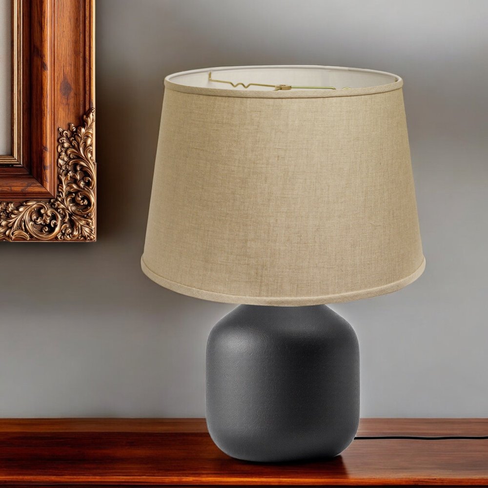 White Linen Drum Lamp Shade HomeRoots