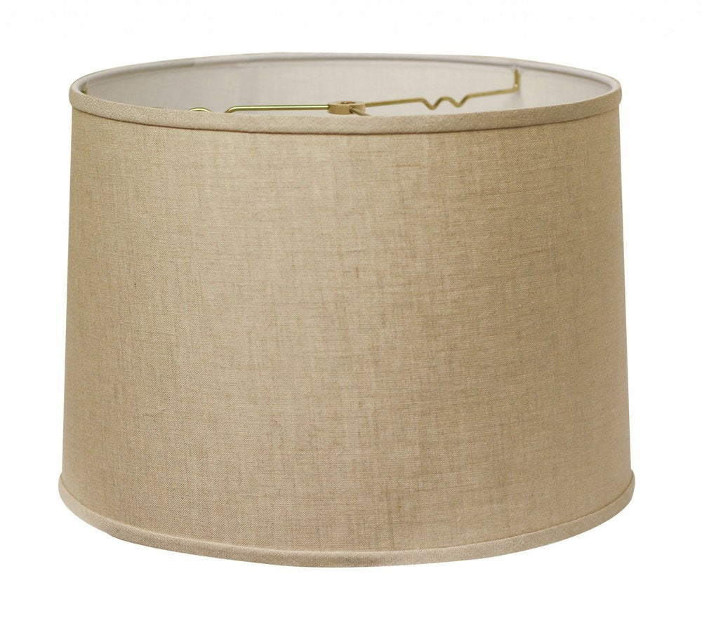 16" Dark Wheat Throwback Drum Linen Lampshade HomeRoots