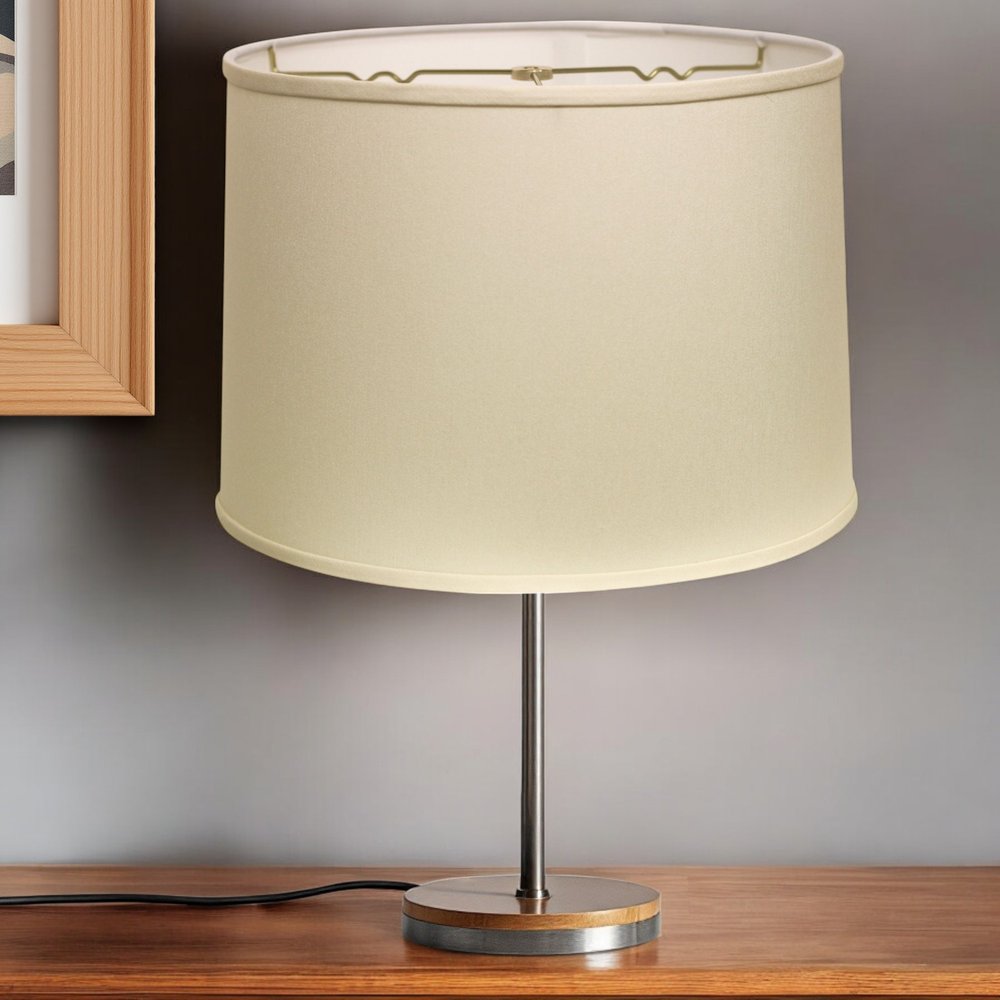 Ivory No Slub Innsbruck Drum Lamp Shade — view 4