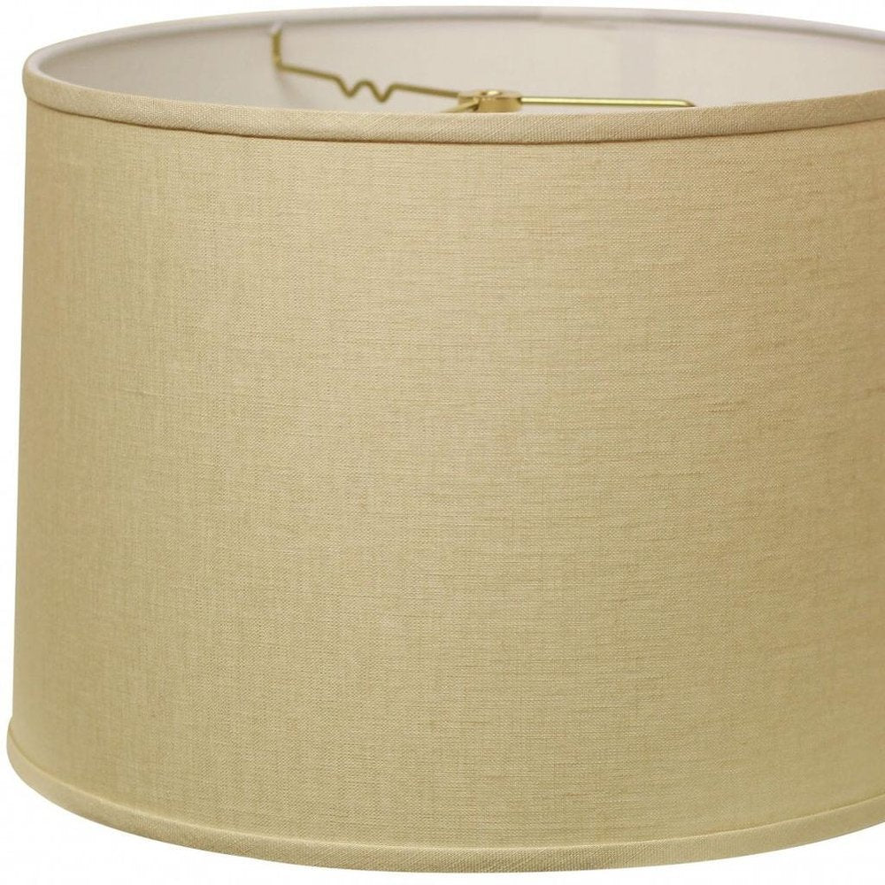Beige Linen Drum Lamp Shade — view 4