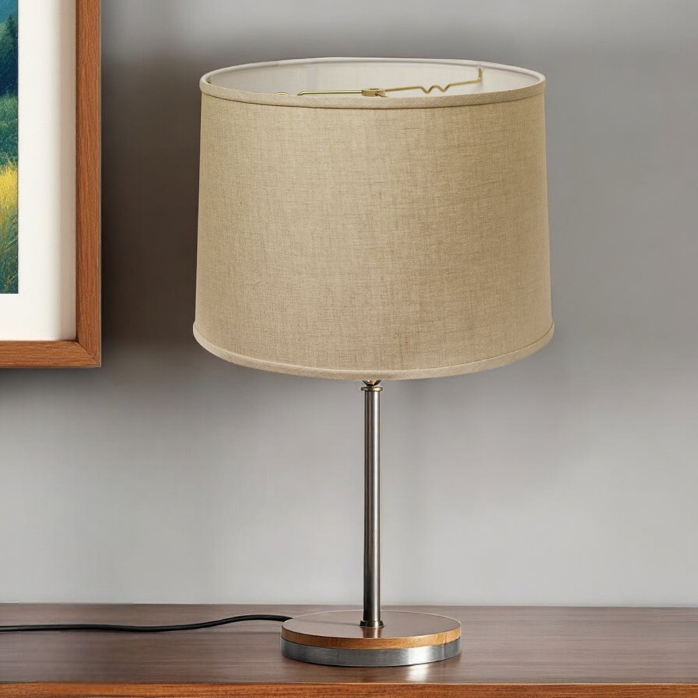 Dark Brown Linen Drum Lamp Shade HomeRoots