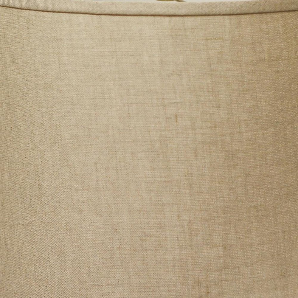 Dark Brown Linen Drum Lamp Shade — view 4