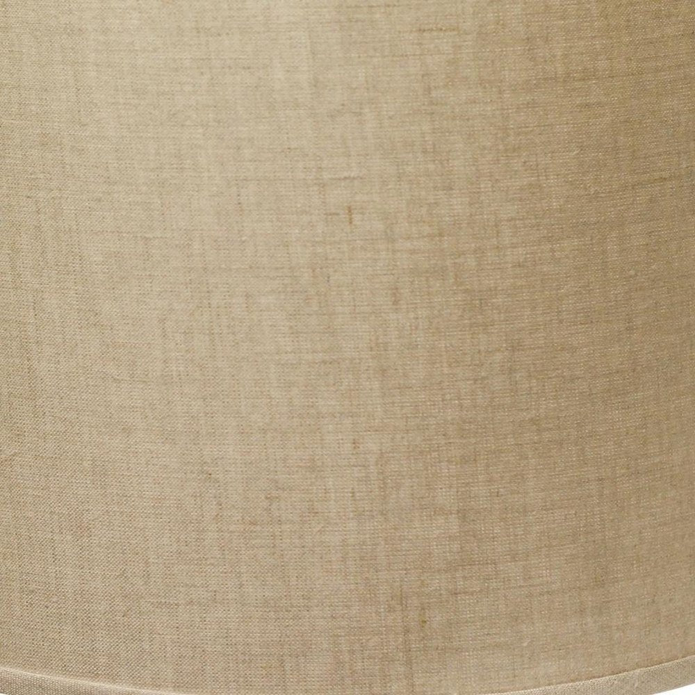 Dark Brown Linen Drum Lamp Shade — view 5