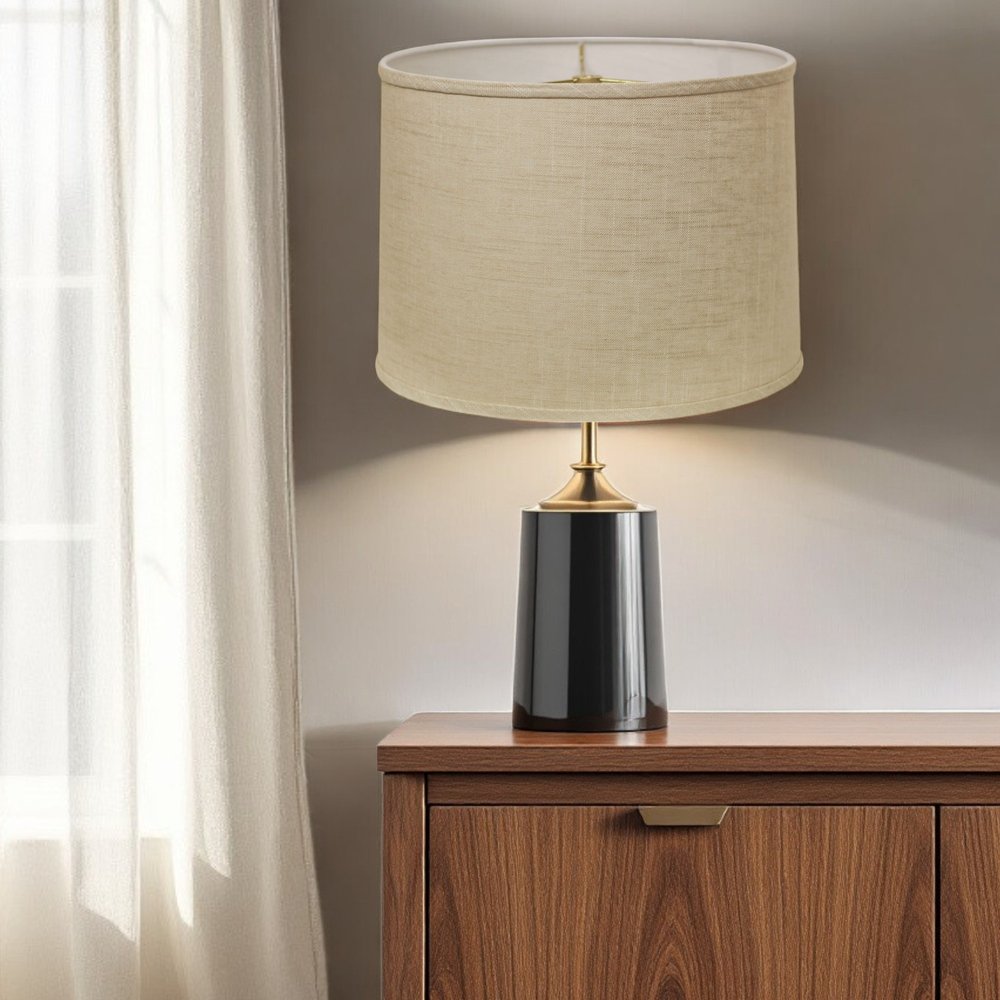 Light Yellow Linen Drum Lamp Shade HomeRoots