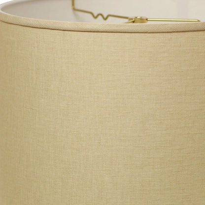 18" Parchment Biege Throwback Drum Linen Lampshade