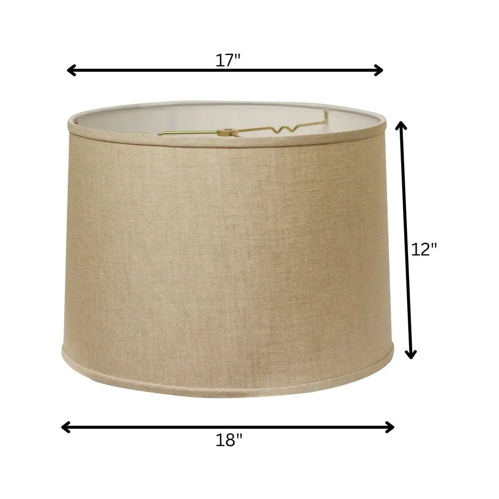 Dark Brown Linen Drum Lamp Shade HomeRoots