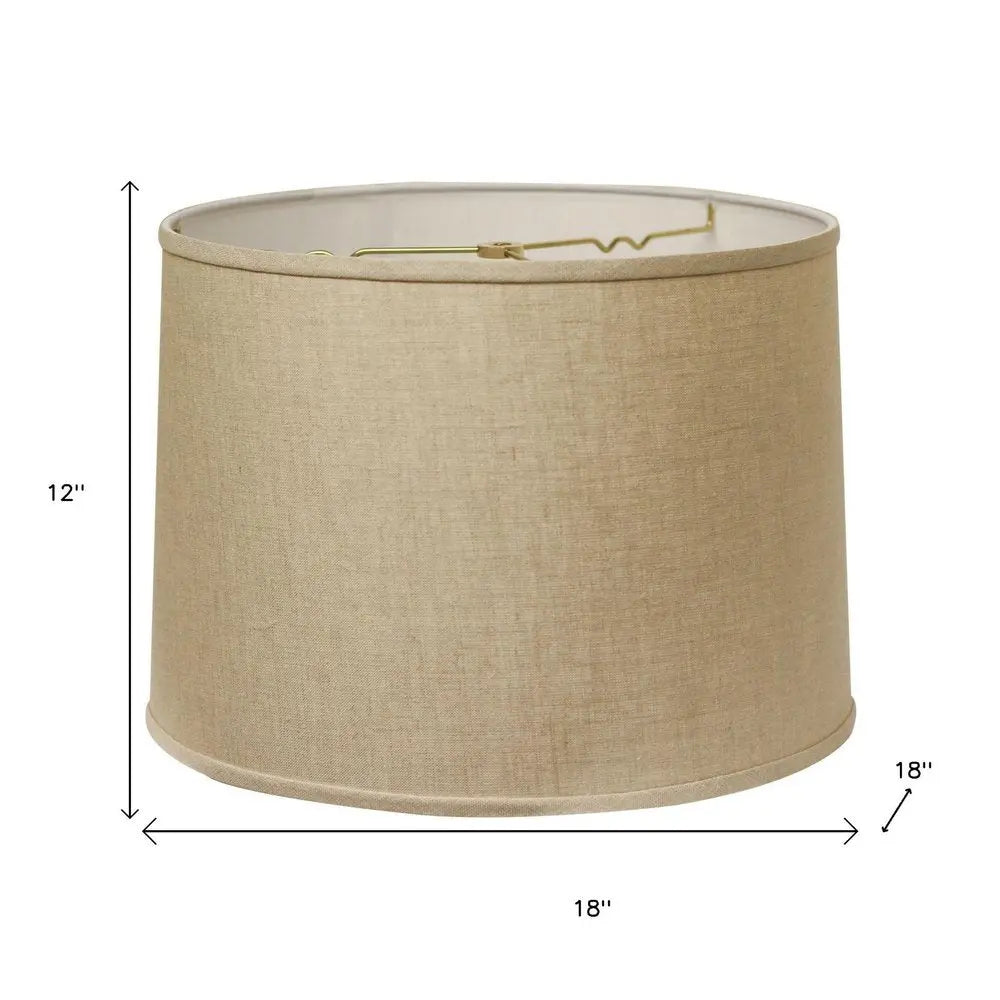 Dark Brown Linen Drum Lamp Shade HomeRoots