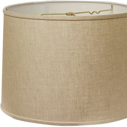 18" Parchment Biege Throwback Drum Linen Lampshade