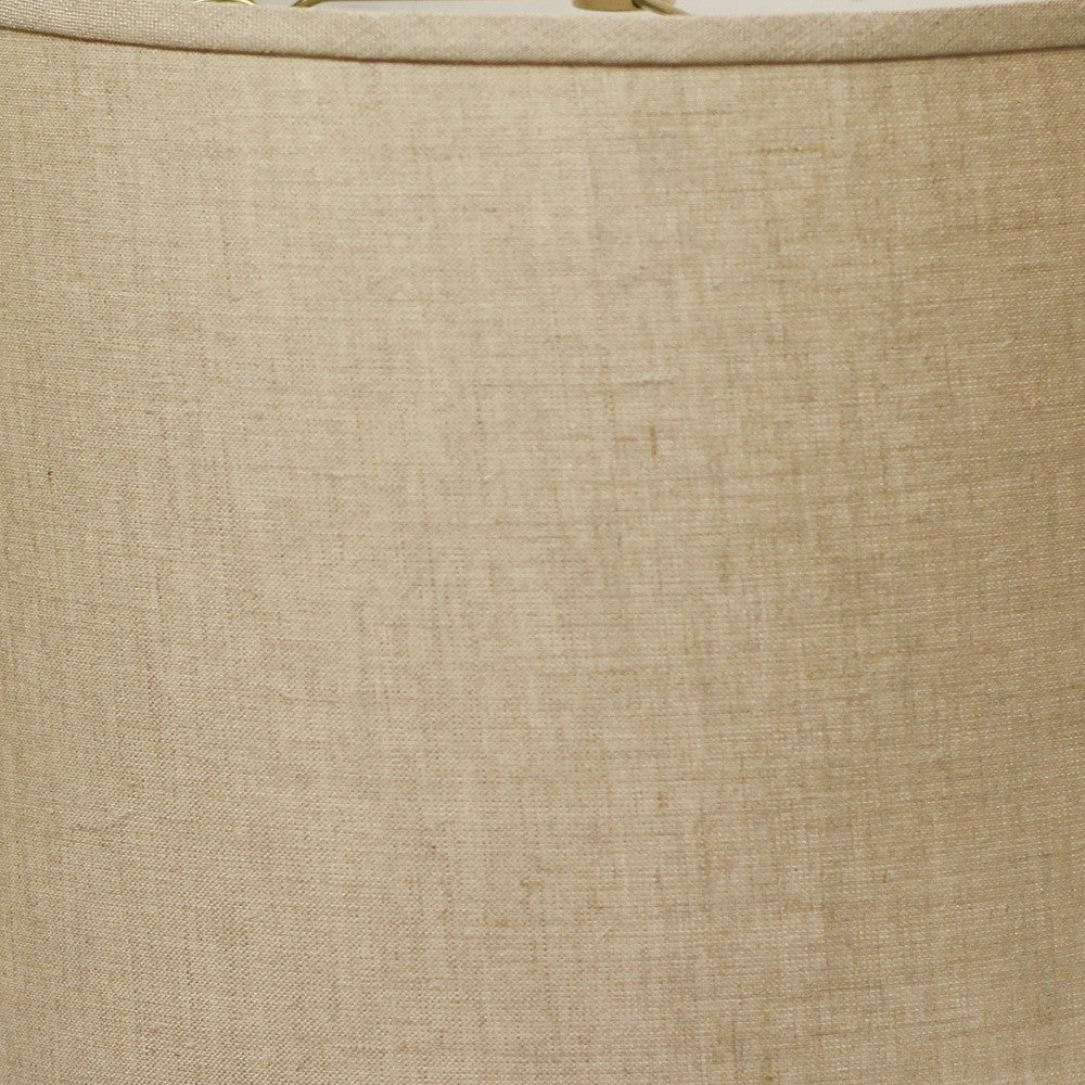 18" Parchment Biege Throwback Drum Linen Lampshade