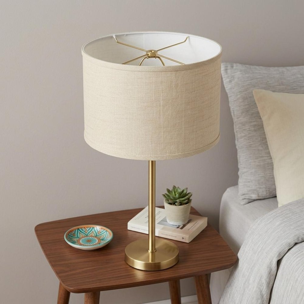 Light Yellow Linen Oval Lamp Shade HomeRoots