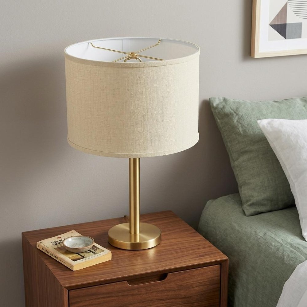 Beige Linen Oval Lamp Shade HomeRoots