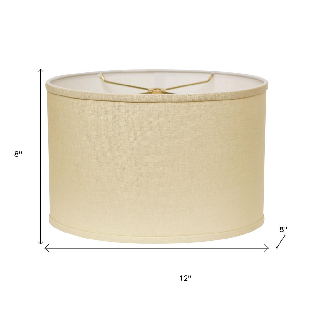 Beige Linen Oval Lamp Shade HomeRoots