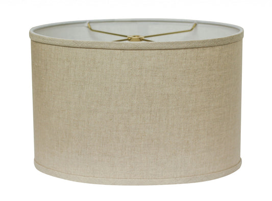 12" Dark Wheat Throwback Oval Linen Lampshade