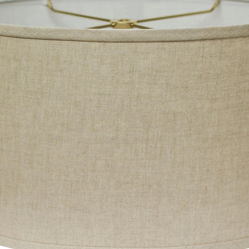 Dark Brown Linen Oval Lamp Shade HomeRoots
