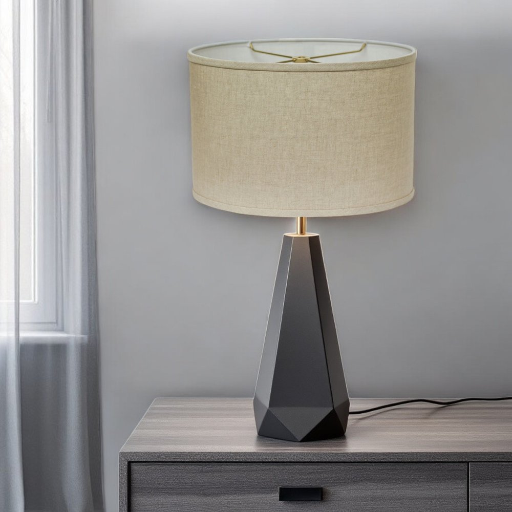 Dark Brown Linen Oval Lamp Shade HomeRoots
