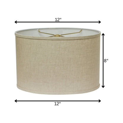 Dark Brown Linen Oval Lamp Shade HomeRoots