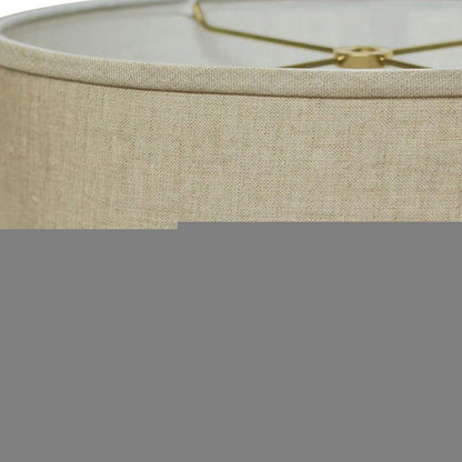 Dark Brown Linen Oval Lamp Shade HomeRoots
