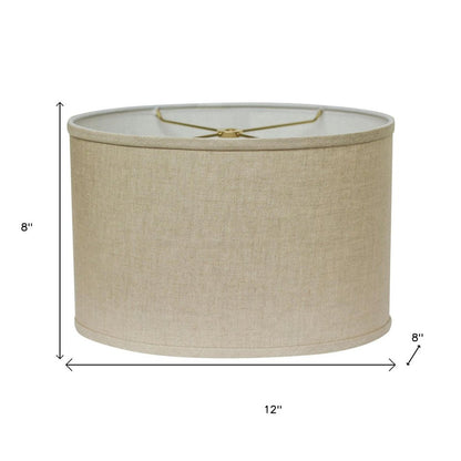 Dark Brown Linen Oval Lamp Shade HomeRoots