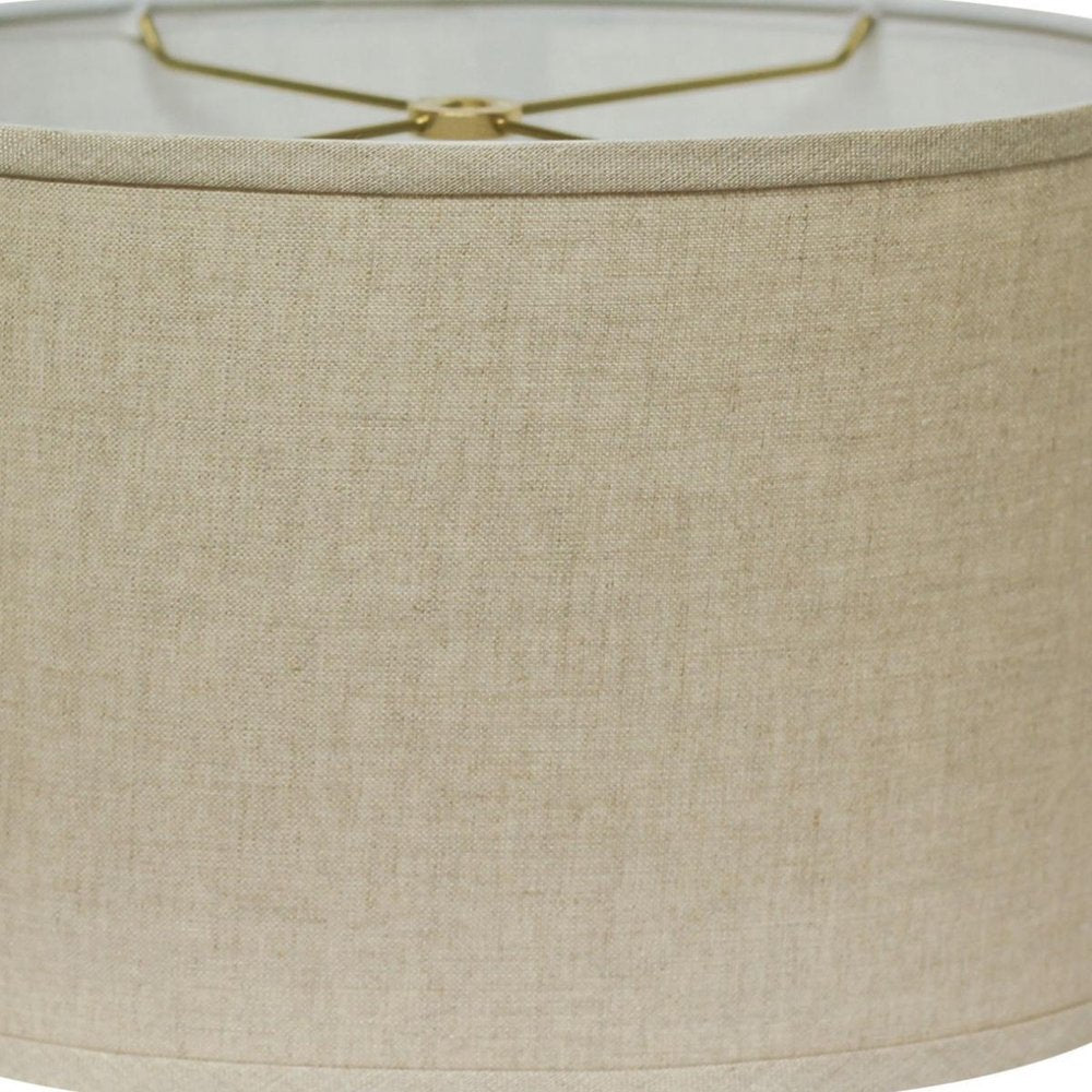 Dark Brown Linen Oval Lamp Shade HomeRoots