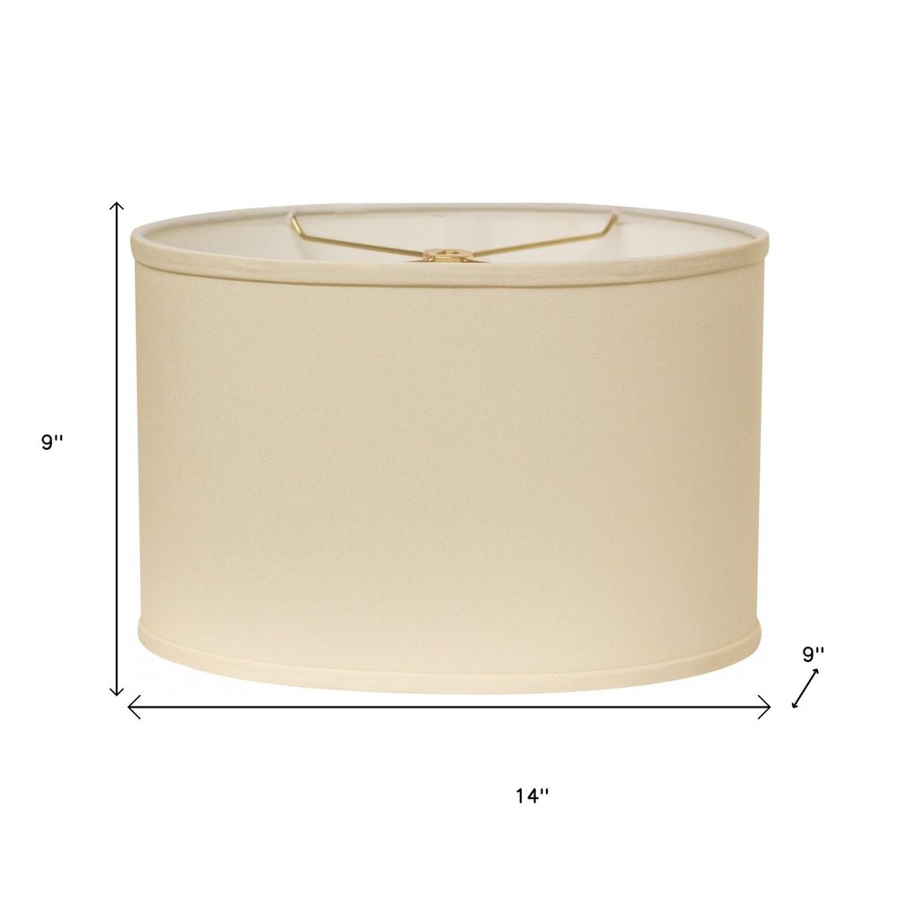 Ivory No Slub Innsbruck Oval Lamp Shade HomeRoots