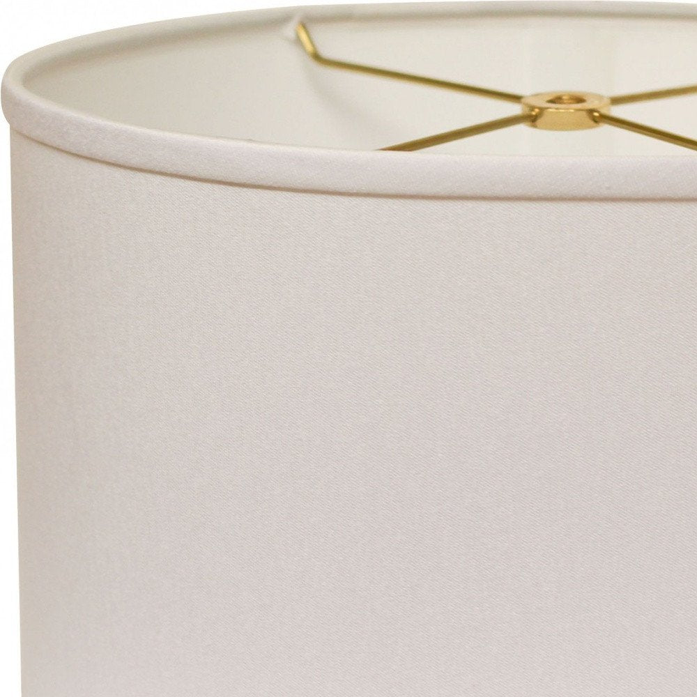 White No Slub Innsbruck Oval Lamp Shade HomeRoots