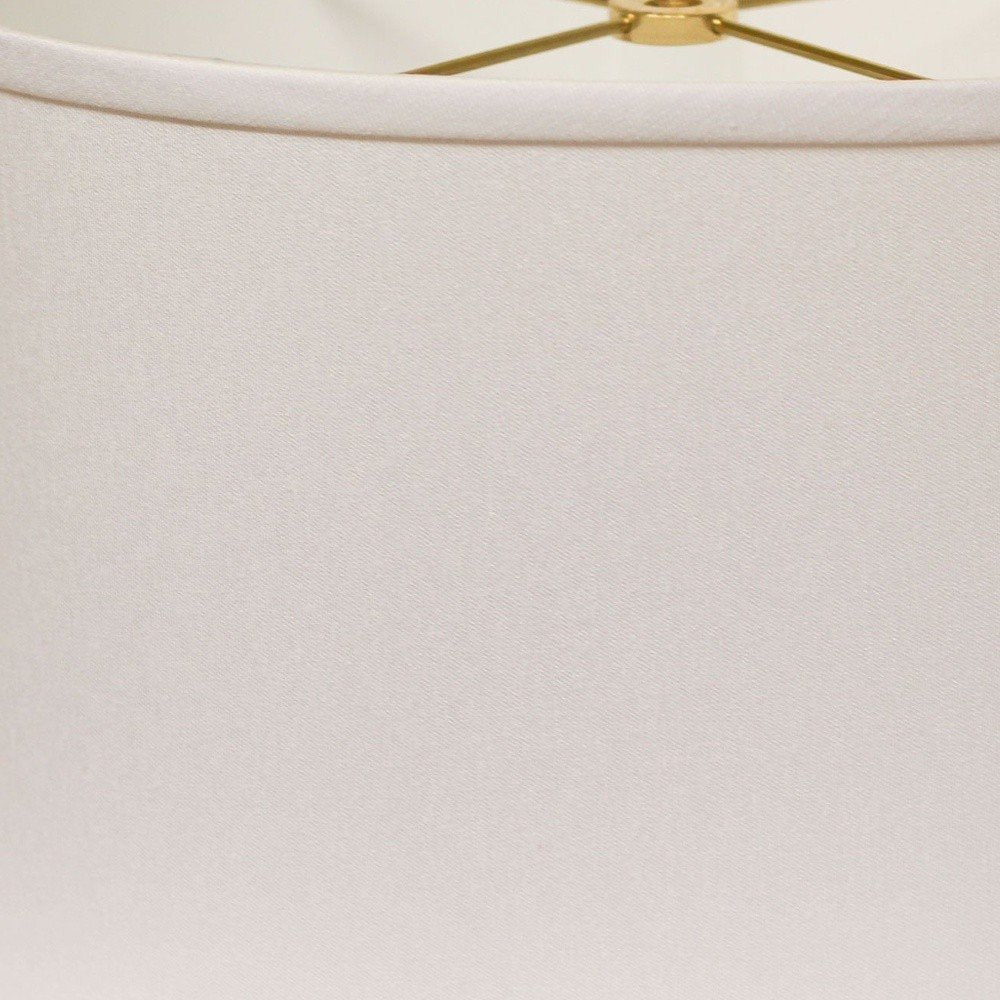 White No Slub Innsbruck Oval Lamp Shade HomeRoots