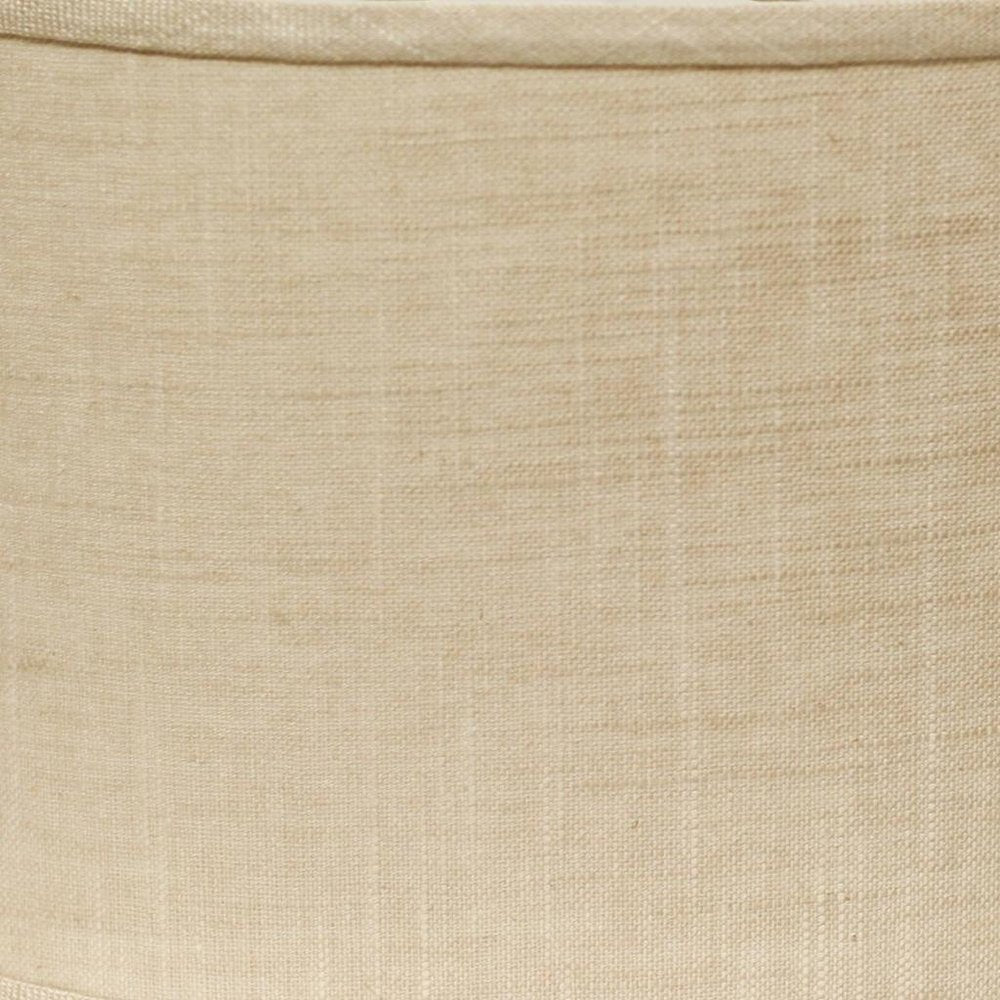 Light Yellow Linen Oval Lamp Shade — view 4