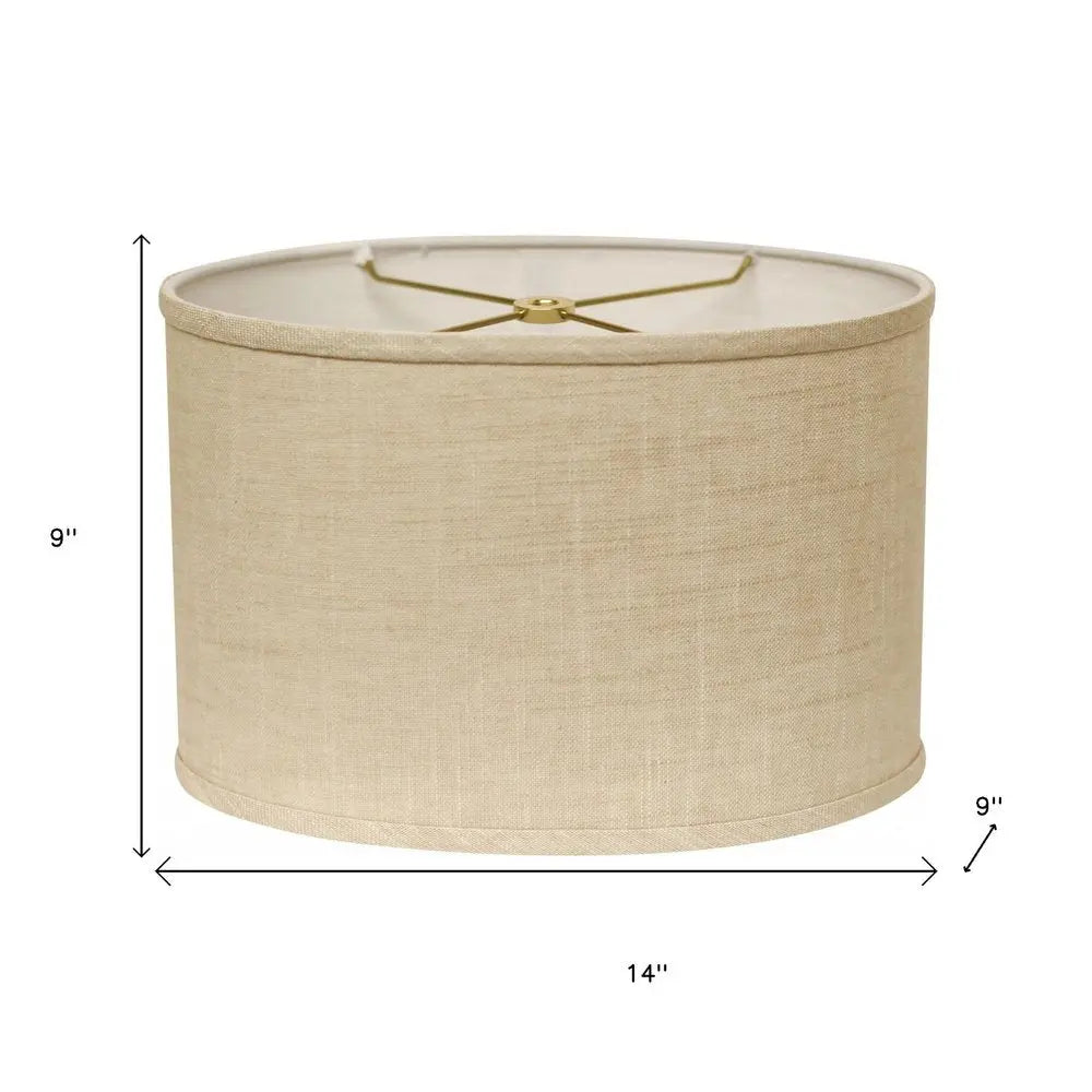 Light Yellow Linen Oval Lamp Shade HomeRoots