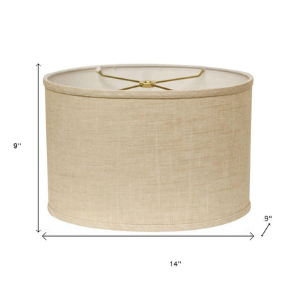 Light Yellow Linen Oval Lamp Shade HomeRoots