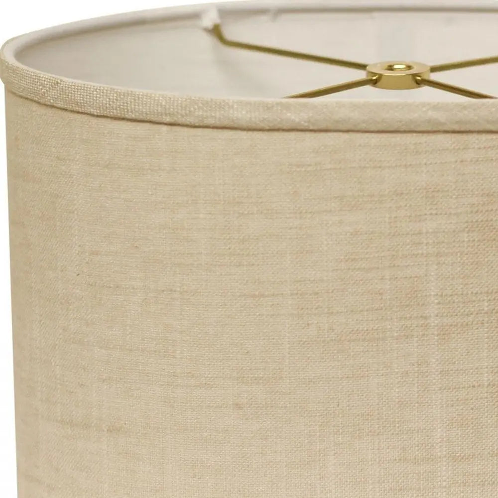 Light Yellow Linen Oval Lamp Shade HomeRoots