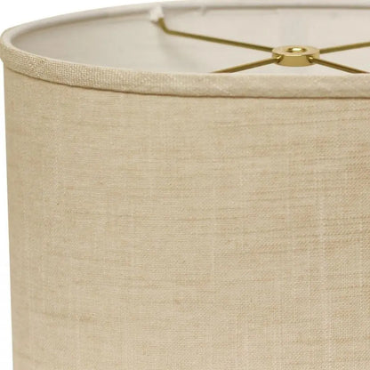 Light Yellow Linen Oval Lamp Shade HomeRoots