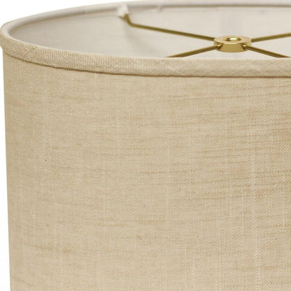 Light Yellow Linen Oval Lamp Shade