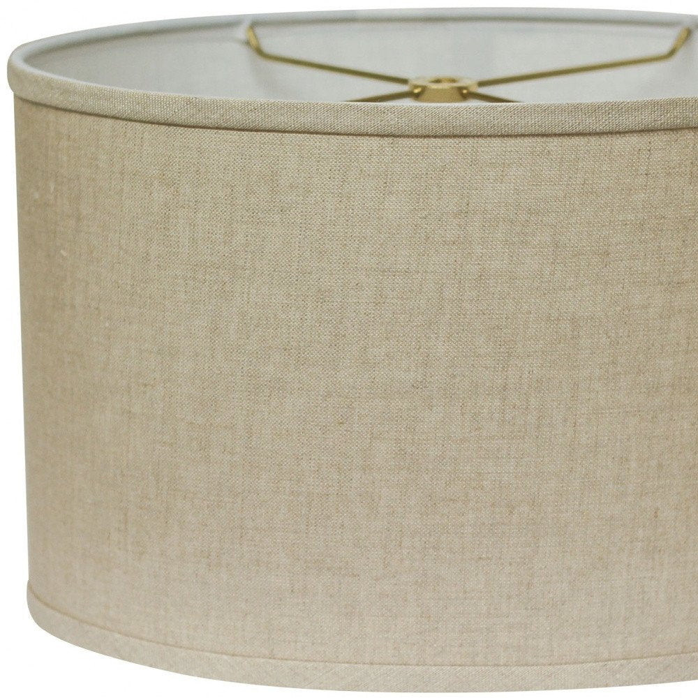 Dark Brown Linen Oval Lamp Shade HomeRoots
