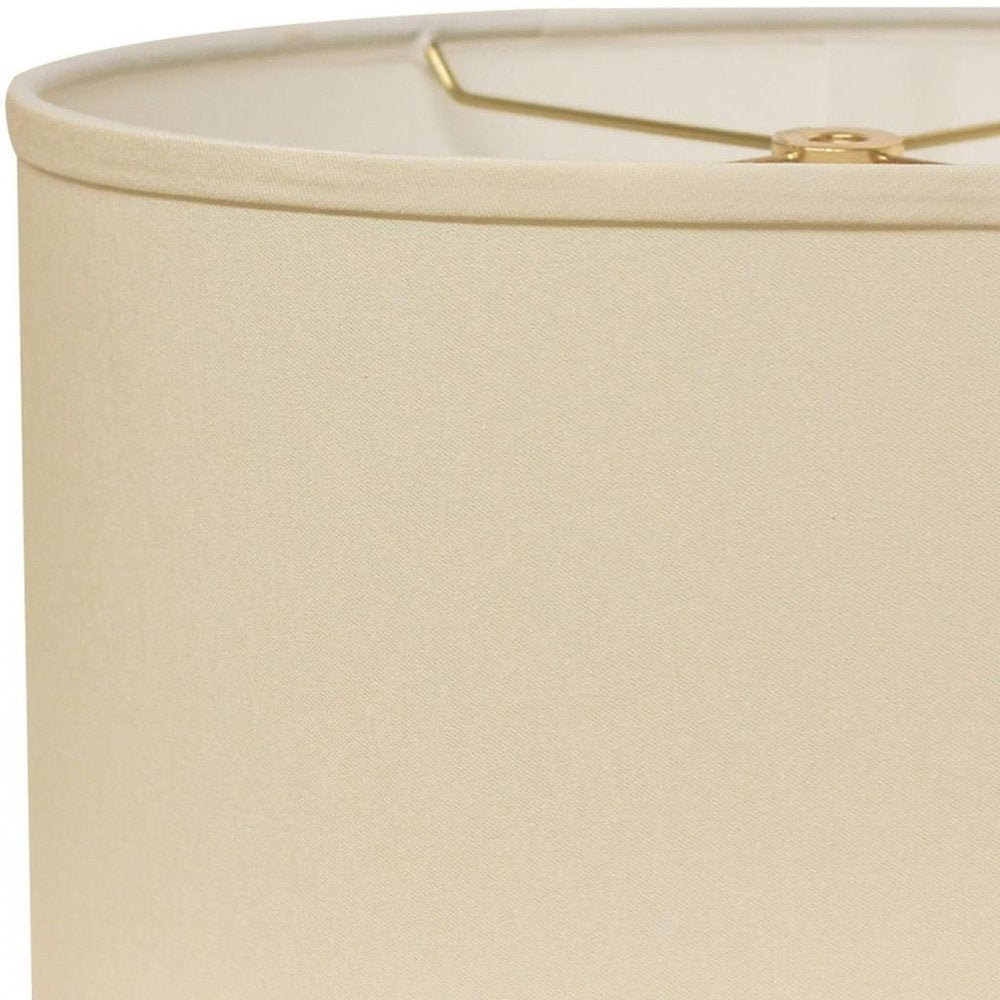 Ivory No Slub Innsbruck Oval Lamp Shade — view 5