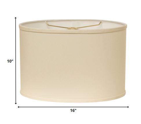 16" Ivory Throwback Oval No Slub Lampshade