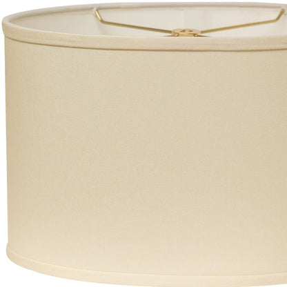 18" Ivory Throwback Oval No Slub Lampshade - FurniFindUSA