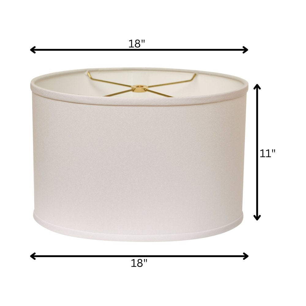 White No Slub Innsbruck Oval Lamp Shade HomeRoots