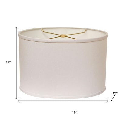 White No Slub Innsbruck Oval Lamp Shade HomeRoots