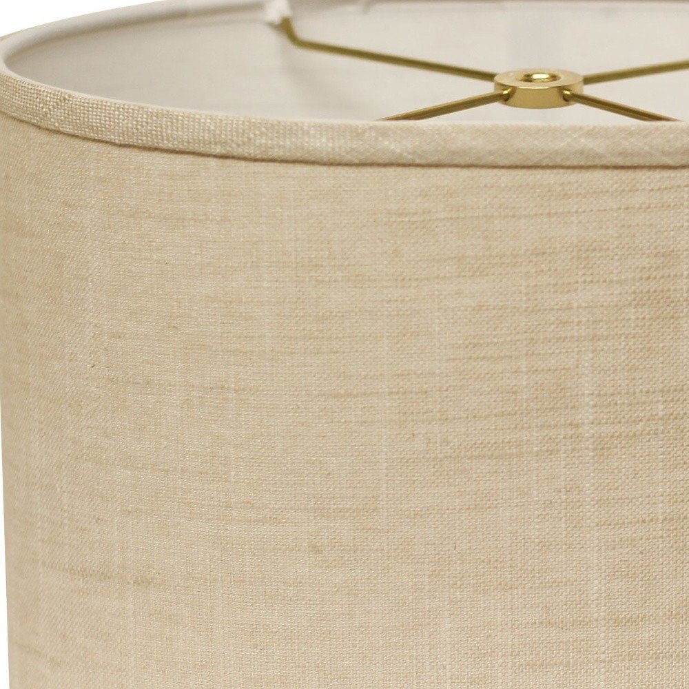 Light Yellow Linen Oval Lamp Shade HomeRoots