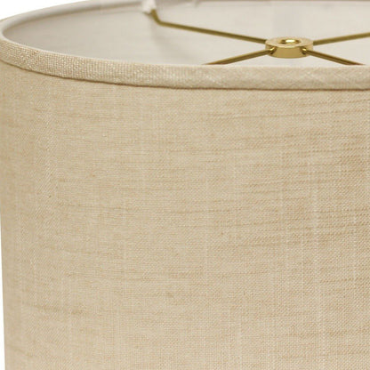 Light Yellow Linen Oval Lamp Shade HomeRoots