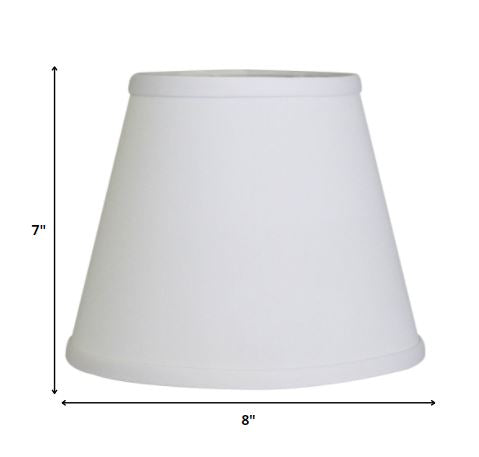 White No Slub Innsbruck Empire Lamp shade 8"W Bottom